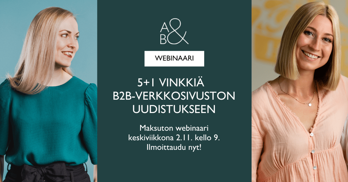 5+1 vinkkiä B2B verkkosivuston uudistukseen