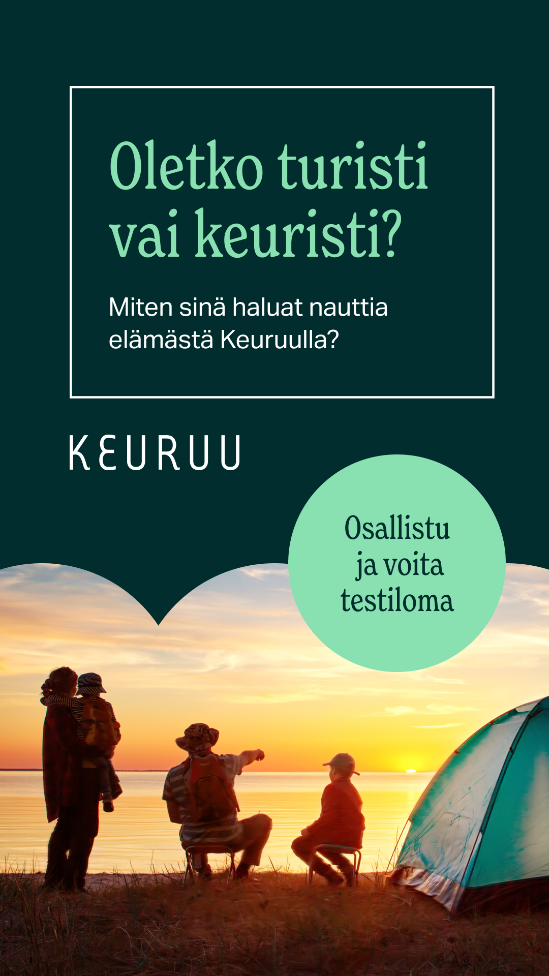 Keuruun kaupungin story-muotoinen somemainos