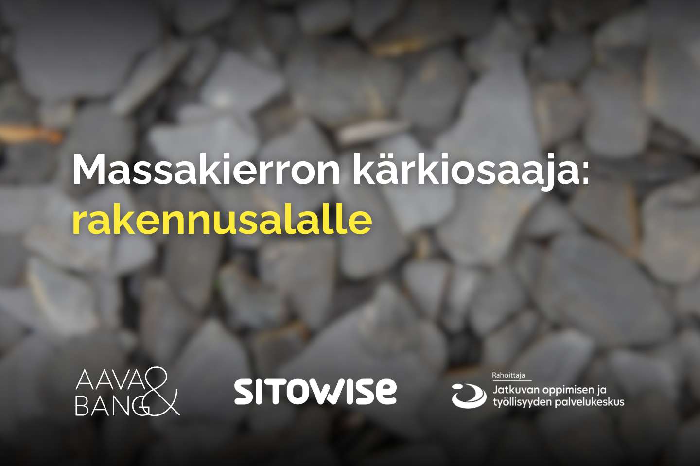 Massakierron kärkiosaaja -koulutukset rakennusalalle