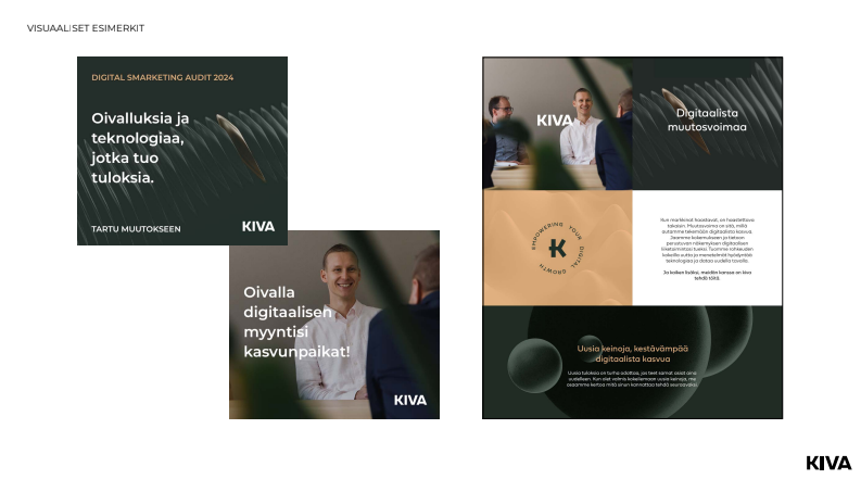 Kiva-referenssi-brandbook-visuaaliset-esimerkit